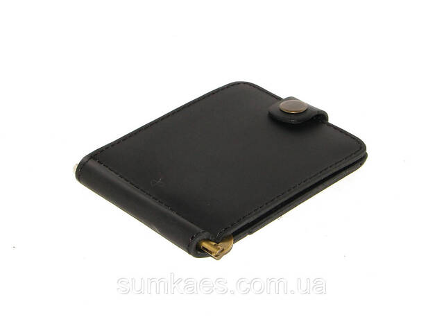 Подарунковий набір DNK Leather №7 (затискач + обкладинка на права, ID паспорт + ключниця) чорний - Фото 2