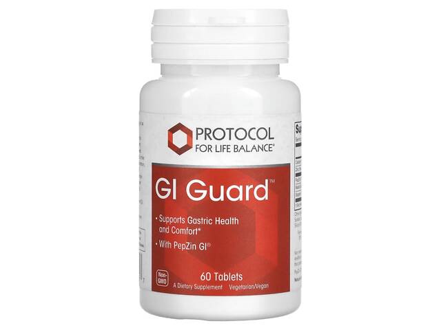 Поддержка кишечной микрофлоры, GI Guard, Protocol for Life Balance, 60 таблеток - Фото NaN Поддержка кишечной микрофлоры, GI Guard, Protocol for Life Balance, 60 таблеток - Фото NaN