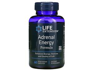 Поддержка надпочечников, Adrenal Energy Formula, Life Extension, 60 кап.