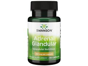 Поддержка надпочечников Swanson Adrenal Glandular, 350 mg, 60 Capsules