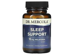 Поддержка сна, Sleep Support, Dr. Mercola, 10 мг, 30 капсул