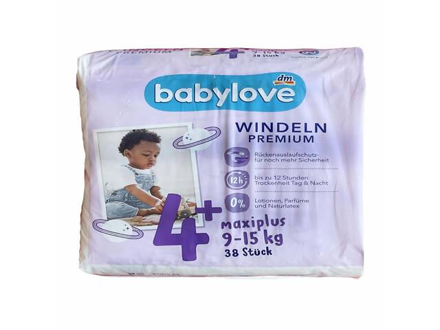 Подгузники Babylove Premium 4+ Maxi Plus (9-15 кг) 76 шт - Фото 3