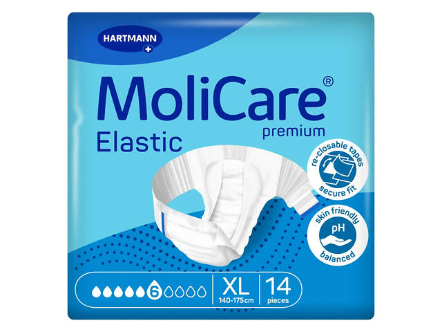 Підгузки для дорослих Paul Hartmann MoliCare Premium Elastic XL 14 шт. - Фото 2