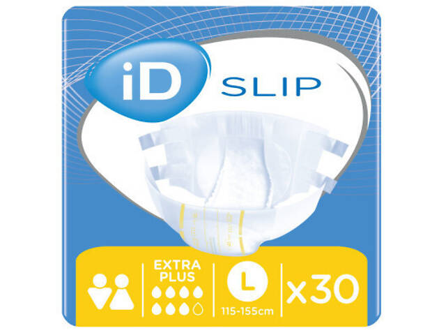 Підгузки для дорослих ID Slip Extra Plus Large талія 115-155 см. 30 шт. (5411416047667) - Фото 1