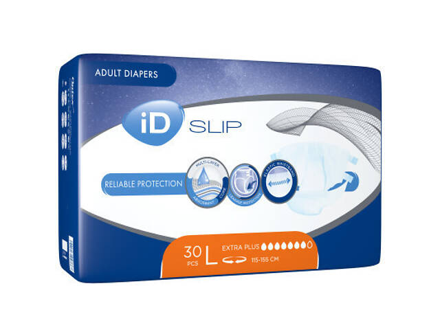 Підгузки для дорослих ID Slip Extra Plus Large талія 115-155 см. 30 шт. (5411416047667) - Фото 2