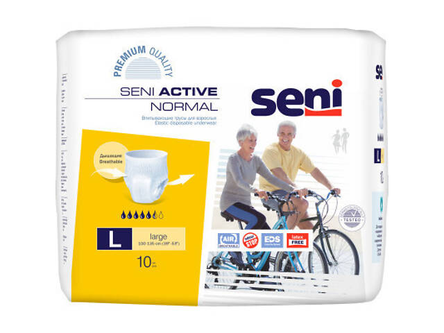 Підгузки для дорослих Seni Active Normal Large 10 шт. (5900516693053) - Фото 1