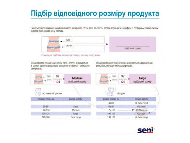 Підгузки для дорослих Seni Active Normal Large 10 шт. (5900516693053) - Фото 5