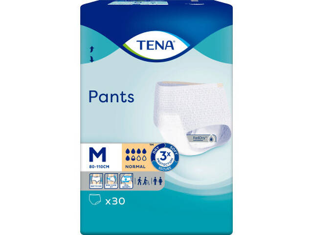 Підгузки для дорослих Tena Pants Normal Medium 30 шт (7322541150611) - Фото 2