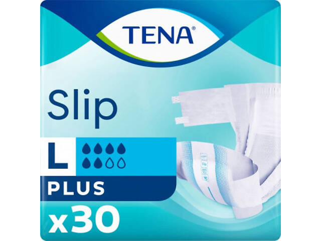 Підгузки для дорослих Tena Slip Plus Large 30 шт (7322541118932) - Фото 1