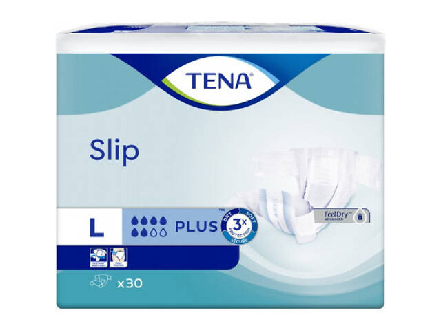 Підгузки для дорослих Tena Slip Plus Large 30 шт (7322541118932) - Фото 2
