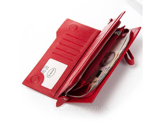 PODIUM Гаманець Classic Жіноча шкіра DR. BOND WMB-2M red - Фото 5