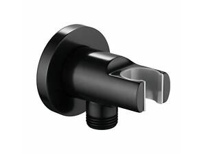 Подключение для душевого шланга с держателем Omnires black (8873BL)