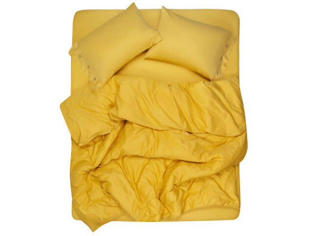 Підковдра Ardesto Mix&Match 100% бавовна, сатин жовтий 160х220 см (ART1622DVS) - Фото 6