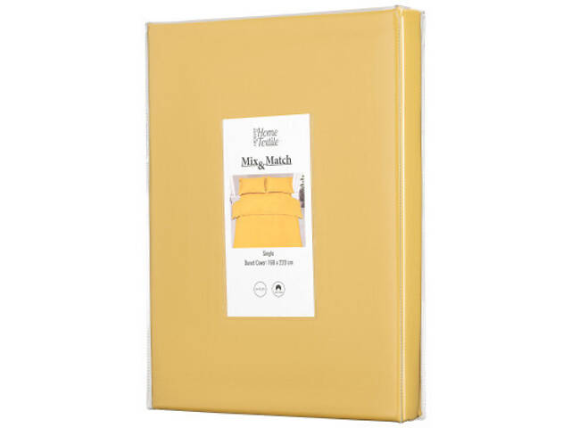Підковдра Ardesto Mix&Match 100% бавовна, сатин жовтий 160х220 см (ART1622DVS) - Фото 2