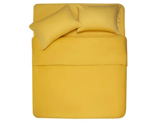 Підковдра Ardesto Mix&Match 100% бавовна, сатин жовтий 160х220 см (ART1622DVS) - Фото 5