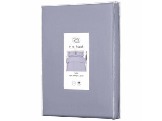 Підковдра Ardesto Mix&Match 100% бавовна, сатин сірий 200х220 см (ART2022DVF) - Фото 2