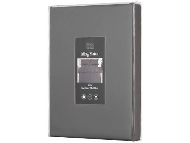 Підковдра Ardesto Mix&Match Premium 100% бавовна, сатин сірий 160х220 см (ART1622DVY) - Фото 2