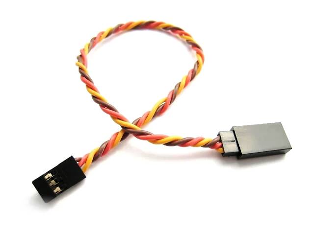 Подовжувач 22AWG для сервоприводів JR скручений (30 см) - Фото 1 Подовжувач 22AWG для сервоприводів JR скручений (30 см) - Фото 1