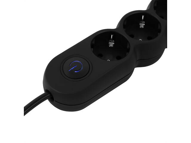 Подовжувач мережевий 2E Plus 3хТип F, 3х1мм кв, 10A, 5м, чорний (2E-U03VES5MBK) - Фото 5