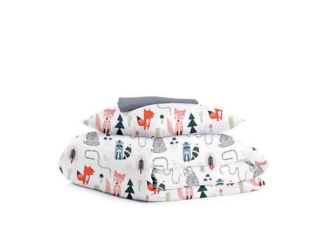 Підліткове ліжко з простирадлом на гумці ANIMALS CS7 Cosas рожеве 160х220 см. - Фото 1