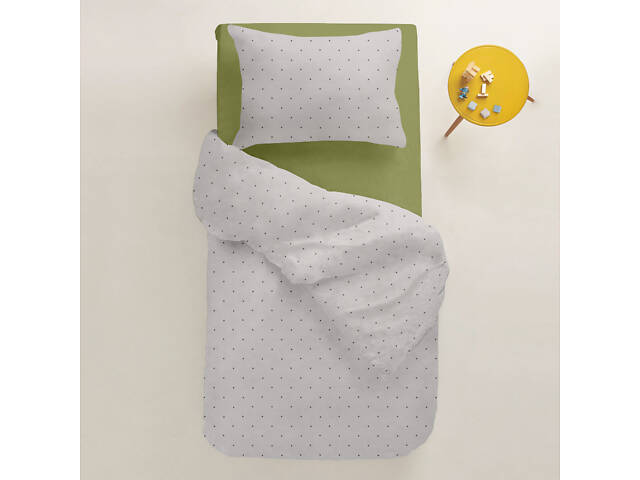 Підліткове ліжко з простирадлом на гумці MINI DOTS COSAS Бежевий 160х220 см - Фото 2