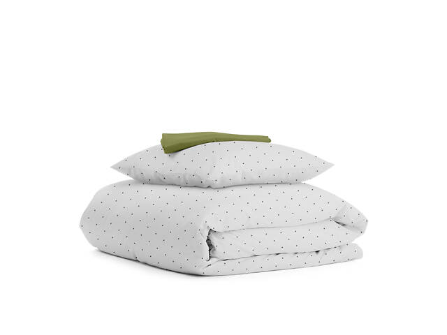 Підліткове ліжко з простирадлом на гумці MINI DOTS CS7 COSAS сірий 160х220 см - Фото 1