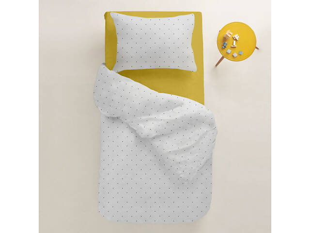 Підліткове ліжко з простирадлом на гумці MINI DOTS CS8 COSAS сірий 160х220 см - Фото 2