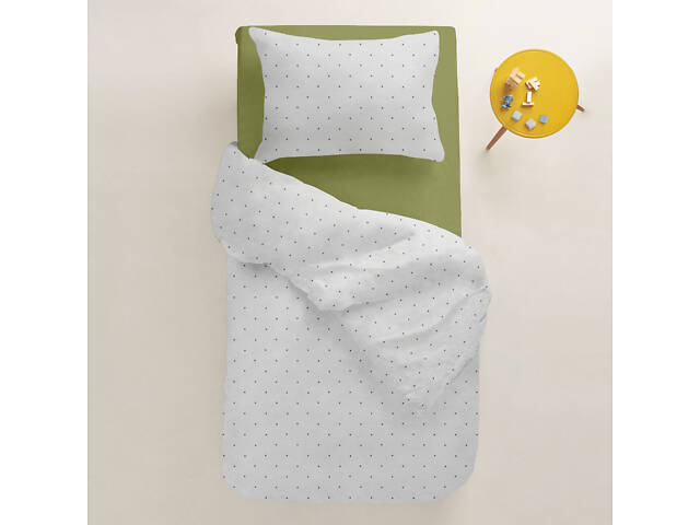 Підліткове ліжко з простирадлом на гумці MINI DOTS CS7 COSAS сірий 160х220 см - Фото 2