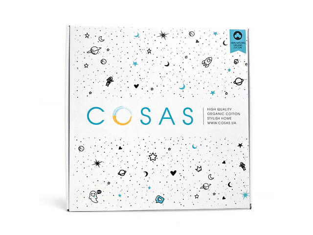 Підліткова постільна білизна MINI DOTS CS10 COSAS Блакитний 160х220 см - Фото 9