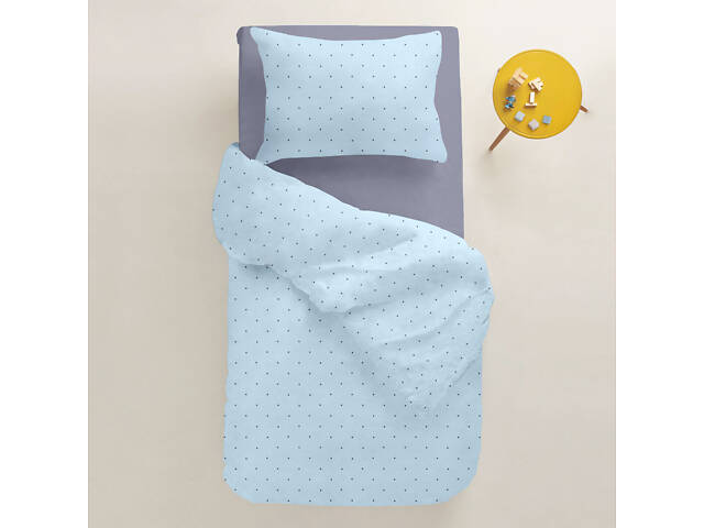 Підліткова постільна білизна MINI DOTS CS10 COSAS Блакитний 160х220 см - Фото 2