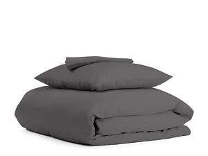 Підлітковий комплект на гумці COSAS SMOKY CS2 Ранфорс 155х215 см Сірий