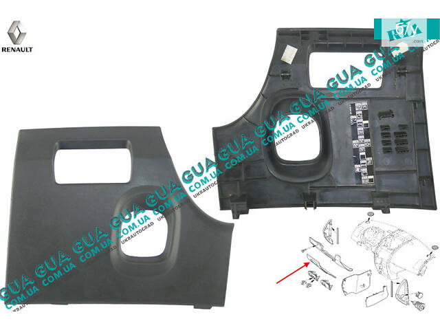 Подрулевая обшывка панели ( торпеды / Крышка блока предохранителей ) 8200182566 Renault / РЕНО MEGANE II / МЭГАН 2