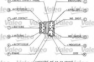 Подрулевой переключатель для моделей: CITROËN (XANTIA, EVASION,XANTIA), FIAT (ULYSSE), LANCIA (ZETA), PEUGEOT (806,605,