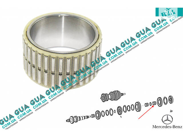 Подшипник игольчатый 51X41 X28 ( сепаратор ) шестерни задней передачи промежуточного вала КПП A0009803210 Mercedes / МЕР