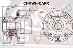 ПОДШИПНИК СТУПИЧНЫЙ (CAPTIVA 2006-) ASVA CHRWHCAPR на CHEVROLET CAPTIVA (C100, C140)