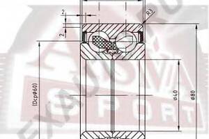 ПОДШИПНИК СТУПИЧНЫЙ ПЕРЕДНИЙ (40X80X36X34) (MITSUBISHI CARISMA DA 1995-2003 MITSUBISHI SPACE STAR DG1ADG3ADG4ADG5A 1998-