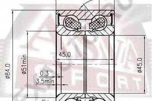 ПОДШИПНИК СТУПИЧНЫЙ ПЕРЕДНИЙ 45X84X45 (TOYOTA CAMRY ACV30MCV30 2001-2006) ASVA DAC45840045 на TOYOTA HARRIER (MCU3_, MHU