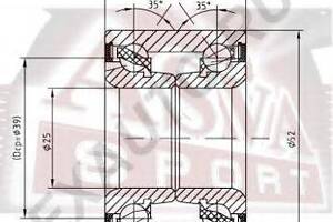 ПОДШИПНИК СТУПИЧНЫЙ ЗАДНИЙ (NISSAN NOTE E11E 2005-) ASVA DAC25520037 на RENAULT LE CAR (122_)