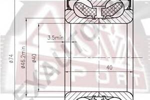 Подшипник ступицы колеса для моделей: AUDI (A3, TT,TT), MAZDA (FAMILIA,FAMILIA,FAMILIA,MX-5,FAMILIA,323,323,PREMACY),