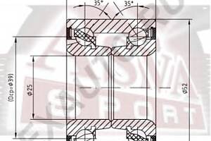 Подшипник ступицы колеса для моделей: CITROËN (ZX, AX,SAXO,XSARA,ZX), NISSAN (MICRA,MICRA,NOTE,CUBE), PEUGEOT (106,205