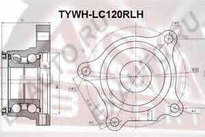 ПОДШИПНИК ЗАДНЕЙ ЛЕВОЙ СТУПИЦЫ (TOYOTA LAND CRUISER PRADO 120 2002- TOYOTA LEXUS GX470 UZJ120 2002-) ASVA TYWHLC120RLH н