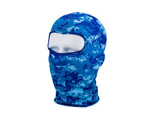 Подшлемник балаклава MotoChina безразмерная камуфляж синий (10269)