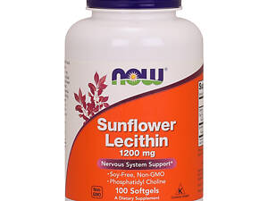 Подсолнуховый Лецитин 1200мг, Now Foods, 100 желатиновых капсул