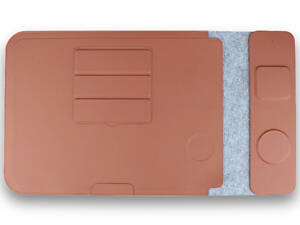 Подставка-чехол для ноутбука STAND JD-S101 с БЗУ 4in1 15W (13-14'') Brown