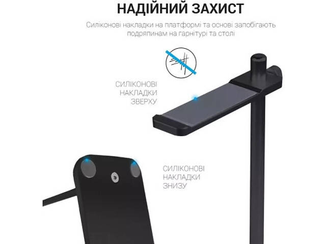 Підставка для гарнітури OfficePro Aluminum Alloys Black (LS350B) - Фото 3