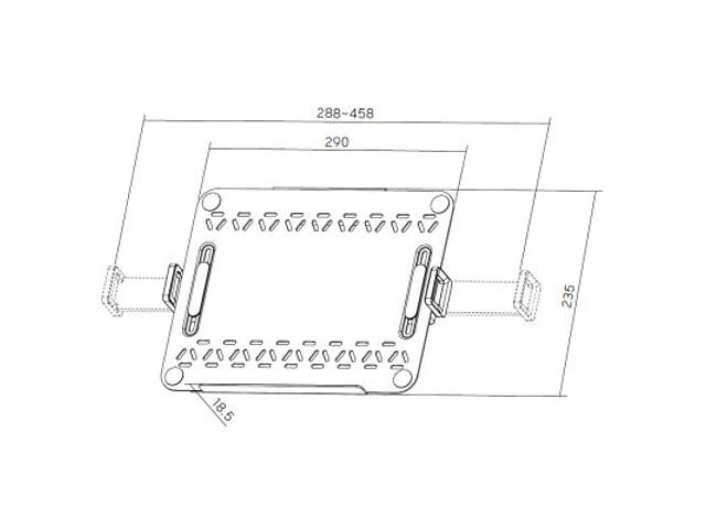 Підставка для ноутбука OfficePro для кронштейнів VESA 75x75, 100x100 (LH340W) - Фото 5