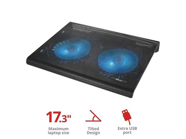 Підставка для ноутбука Trust Azul (17.3') BLUE LED Black (20104_TRUST) - Фото 7