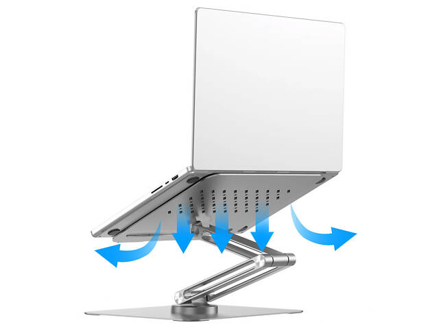 Подставка для ноутбука WIWU ZM-S801 Rotative Foldable Laptop Stand Silver - Фото 2