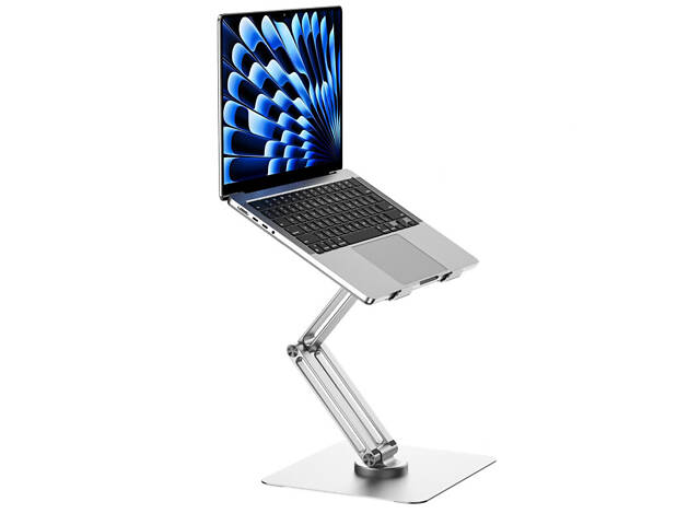 Подставка для ноутбука WIWU ZM-S801 Rotative Foldable Laptop Stand Silver - Фото 8