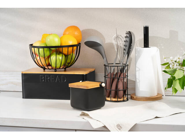 Подставка для столовых приборов Ardesto Midori AR-0905-B 11х11х17 см - Фото 3